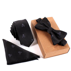 Amazing Skull Necktie & Bow Set