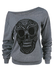 Skull Oversized Hooded Pullover - Hoodies Autumn 2018