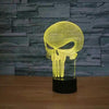 3D Skull Glowing LED Touch Light 7-Color Changing Lamp