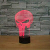 3D Skull Glowing LED Touch Light 7-Color Changing Lamp