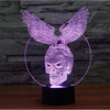 3D Acrylic Skull and Eagle Shaped Lamp