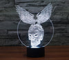 3D Acrylic Skull and Eagle Shaped Lamp
