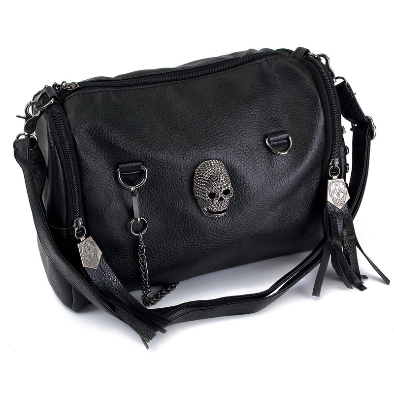 Studded Skull Shoulder Bag H1417 - Black - CU11IJ4POFH | Shoulder bag  women, Skull bags, Women handbags