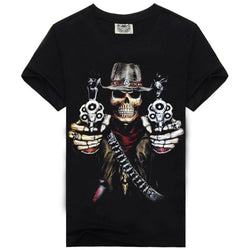 Hot 100% Cotton Men's Skull T-shirt