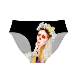 Hot Selling 3D Skull Bride Printed Women's Seamless Panties