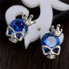 Cute Skull CZ Earrings