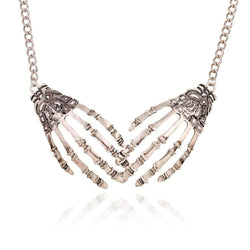 Vintage Skeleton Hand Gothic Necklace