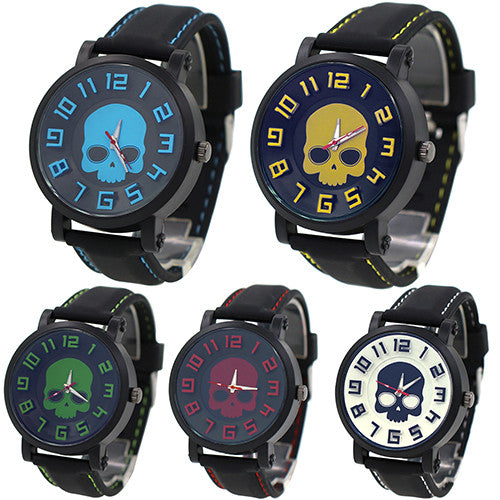Magnificent Silicone Skull Punk Wristwatch