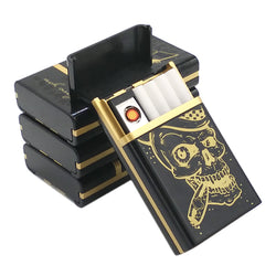 Skull Rechargeable Cigarette Lighter with Case