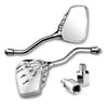 Skeleton Skull Hand Motorcycle Side Mirrors With Bolts - 8mm/10mm