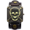 4 Color Leather Strap Punk Skull Wrist Watch