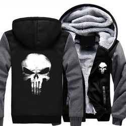 Skull Unisex Coat with Hoodie Jacket