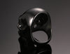 Dark Black Men's Skull Motorcycle Biker Ring