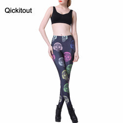 Colorful Skull Printed Women's Leggings