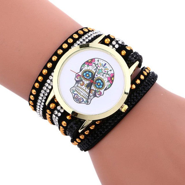 Showy Skull Bracelet Watch