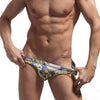 Sexy Men's Swimwear Briefs Skull Printed Swimsuit