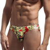 Sexy Men's Swimwear Briefs Skull Printed Swimsuit
