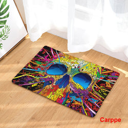 Colorful Skull Printed Non-Slippery Doormat
