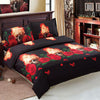 3D Skull Bedding Set 4pcs Comfortable Twin Queen King