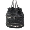Skull Genuine Leather Bag for Women with Chain Handle
