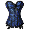 Women's Sexy Burlesque Overbust Corset Bustier