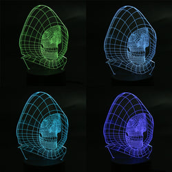 3D LED Multi-Color Skull Color Changing Lamp Hologram