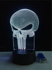 Skull 3D LED USB Lamp Halloween Punisher