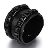 Trendy Gothic Punk Leather Bracelet Wristband