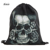 Unisex Cool Black Skull Cloth Backpack