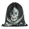Unisex Cool Black Skull Cloth Backpack