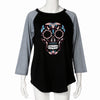 Plus Size Women's Skull Printed Top