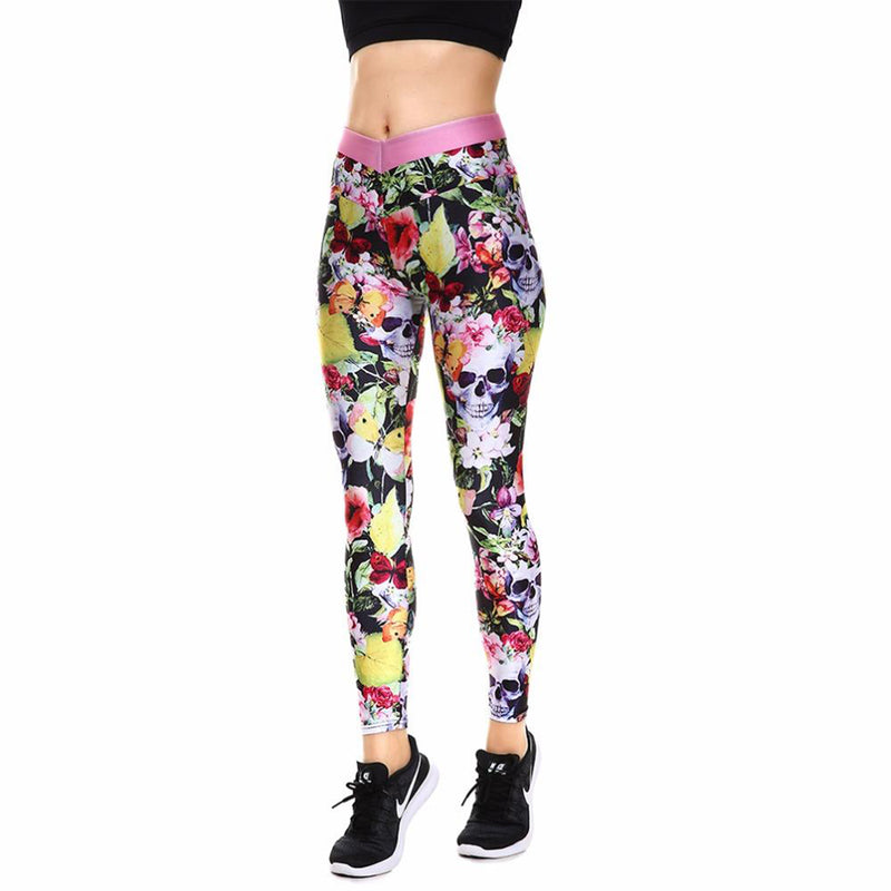 Stunning Colorful Hot Skull Leggings