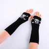 2018 New Fashion Skull Knitted Long Fingerless Gloves