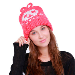 Women's Warm Skull Crochet Wool Knit Beanie