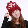 Women's Warm Skull Crochet Wool Knit Beanie