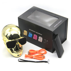 Skull Wireless Bluetooth Speaker with Sunglasses Loudspeaker Subwoofer Audio for Cellphone + Computer