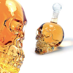 Impressive 3 Sizes Crystal Skull Head Decanter
