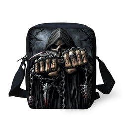 Masculine Eye Catching Skull Messenger Bag