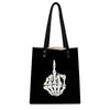 Bad-Ass Skeleton Middle Finger Tote Bag