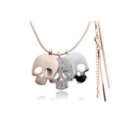 Trendy Multiple Skulls Necklace